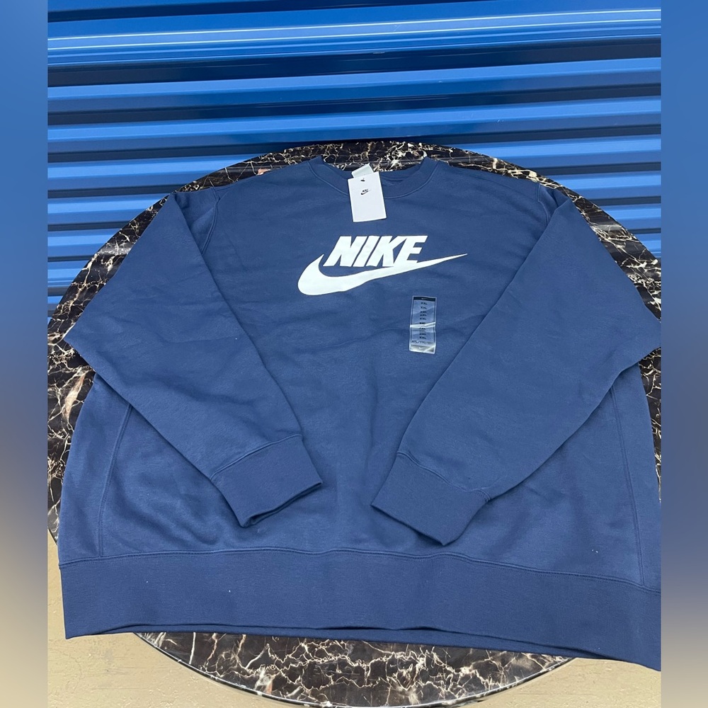 Nike Blue Club Fleece Crewneck Pullover Size XXL - Picture 4 of 4